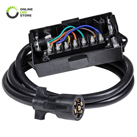 trailer wiring junction box - 7 terminals - polypropylene|7 way electrical trailer junction.